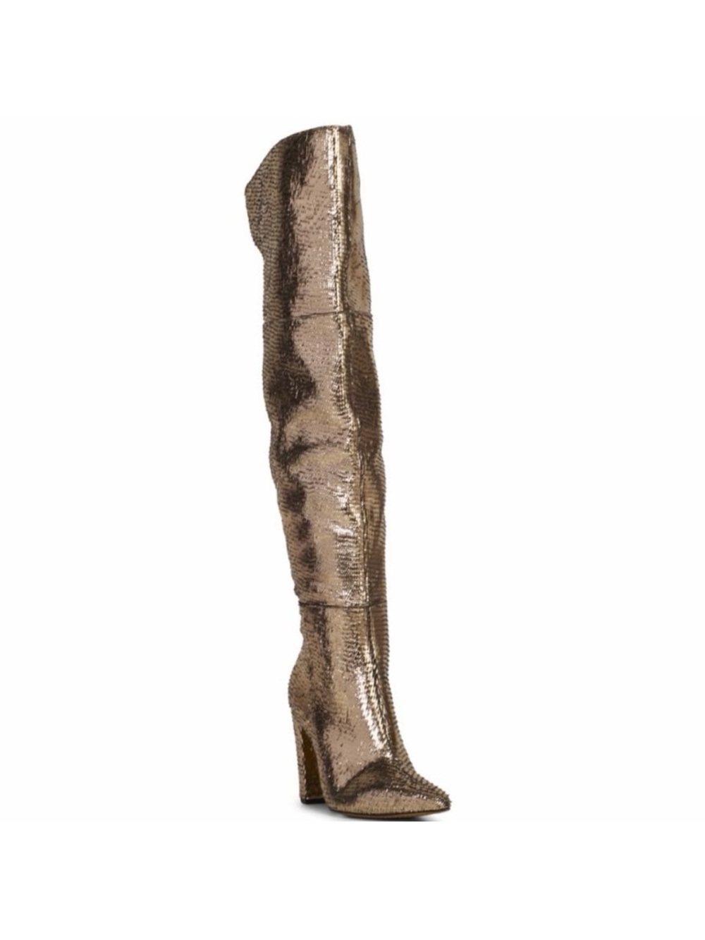Vince Camuto Minnada Wide Calf Over The Knee Heeled Boots size 7 Warm Pewter